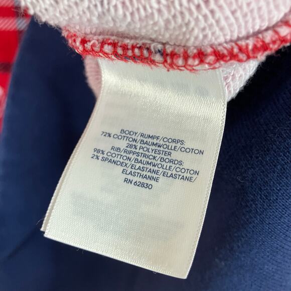 Lands' End | Serious Sweats Plaid Red Green Blue Sweatshirt Pullover Womens M/P - Picture 4 of 5